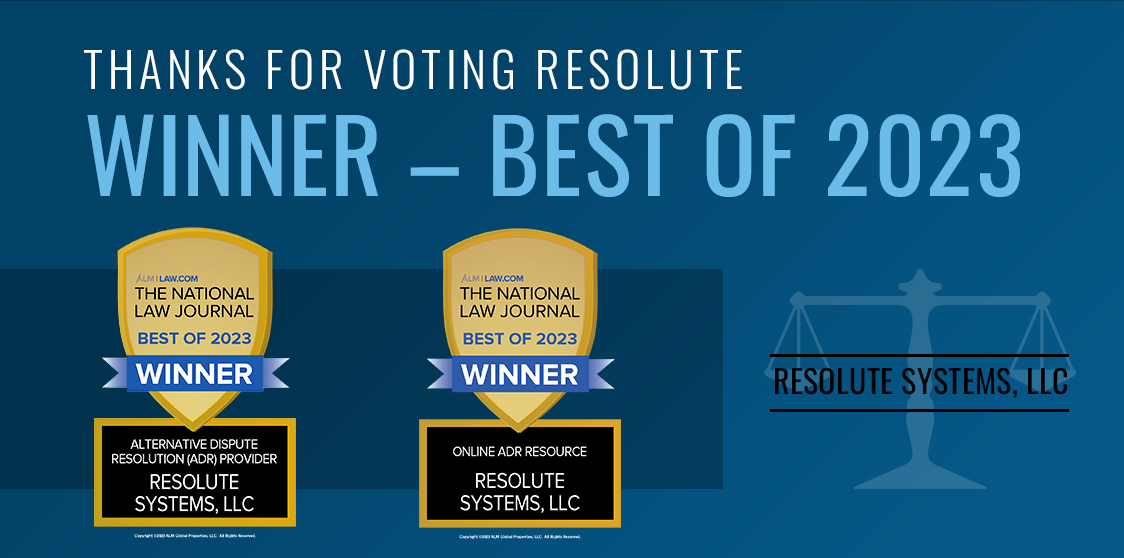 Resolute Voted The 1 ADR Provider in The… • Resolute Systems